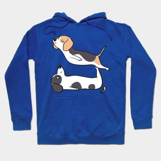 Acroyoga Beagle Hoodie by huebucket